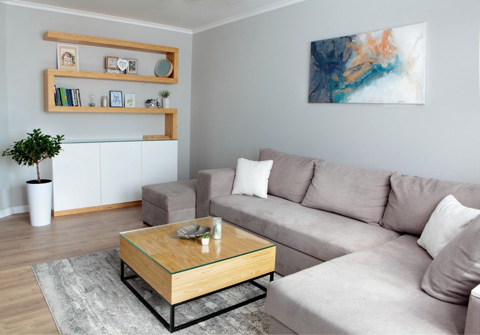Living room pictured in the Monnit mould-remediation case study